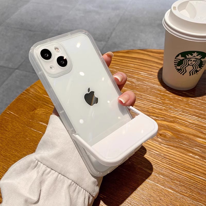 蘋果13手機殼14Promax簡約12素材支架透明防摔iPhone11軟殼15pro