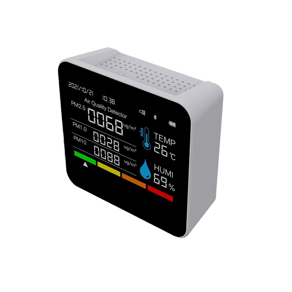 9 in 1 carbon dioxide detector pm2.5 pm1.0 formaldehyde detection TVOC detector temperature and humidity CO2 Bluetooth