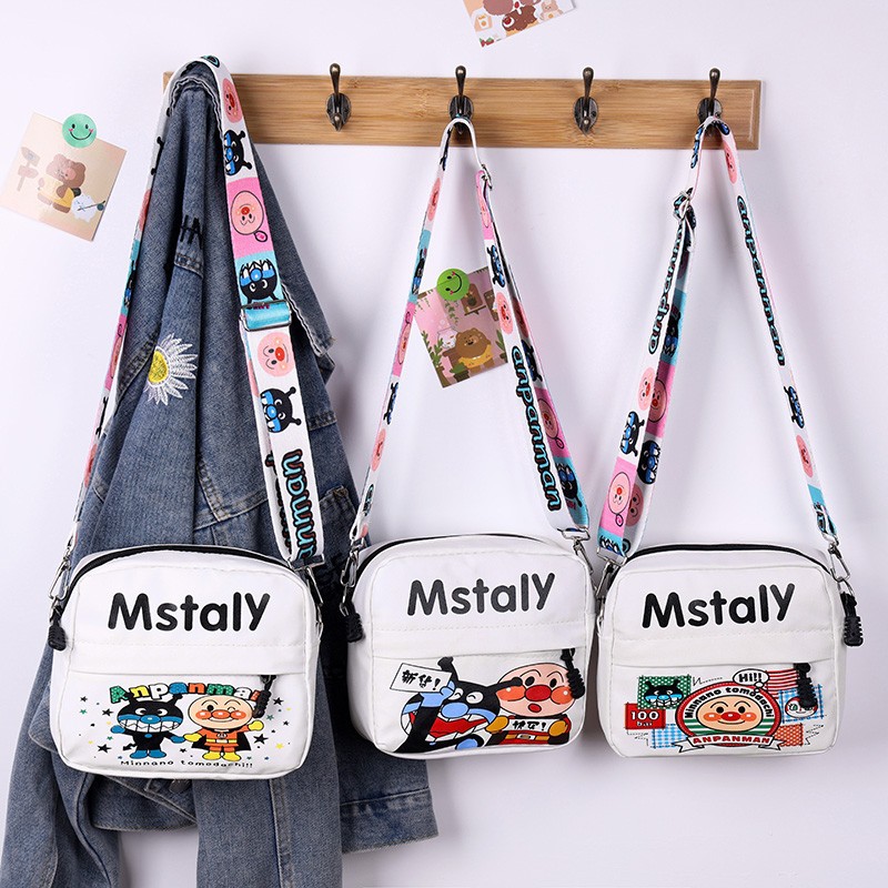 Cartoon Printed PU Mobile Phone Bag Women's 2023 Autumn Street Fashion Shoulder Crossbody Bag Fashionable All-match Crossbody Bag