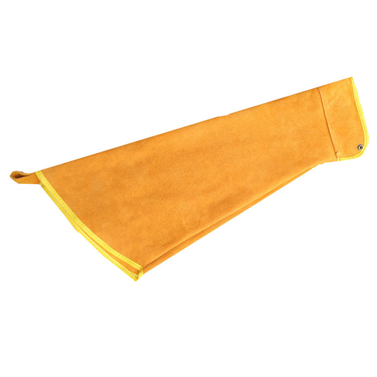 Lengthened welding sleeve welder welding protective sleeve cowhide wear-resistant high temperature resistant anti-scald insulation leather labor protection