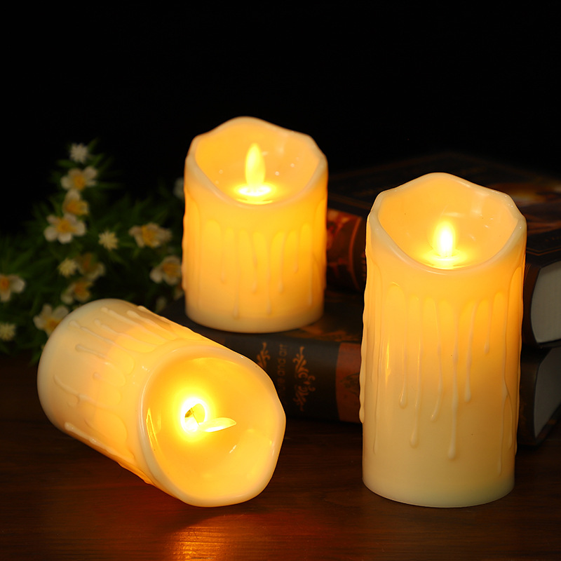 Swing electronic candle 10 key remote control led candle wedding birthday party home soft outfit script secret room props