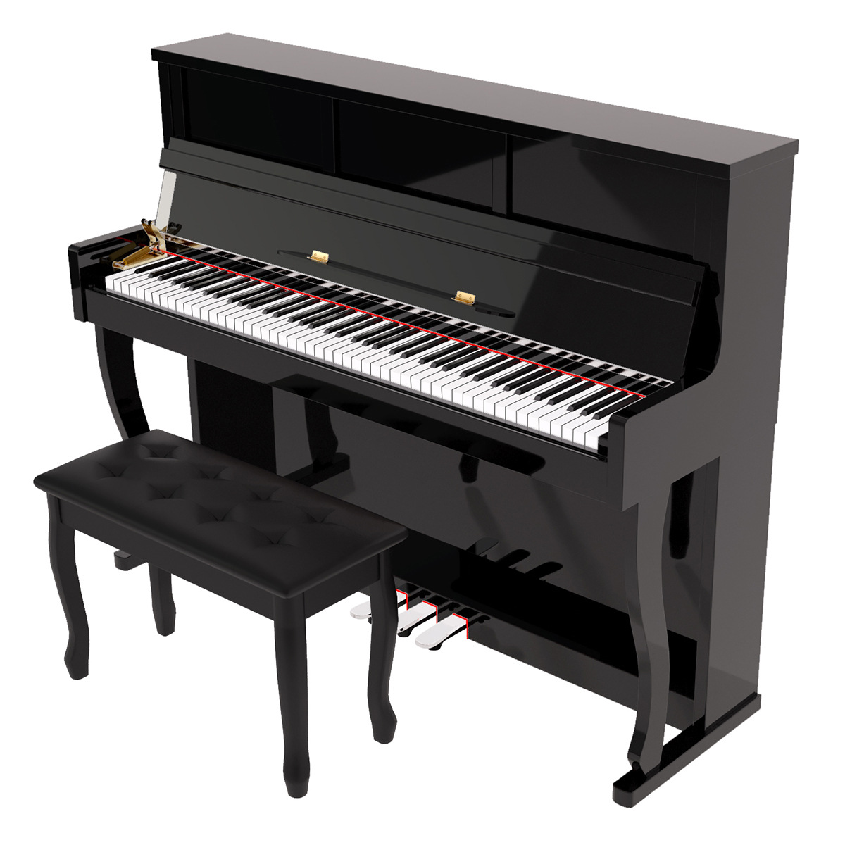 Factory wholesale vertical electric piano 88 key heavy hammer piano professional grade electronic intelligent digital piano MIDI