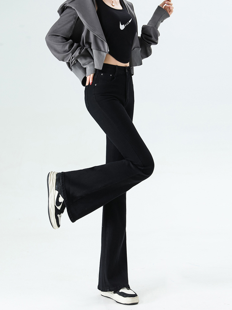 Micro-La Jeans Women's High Waist 2025 Spring and Summer New Slim-Fit Slimming Stretch Hip Trumpet Horseshoe Pants