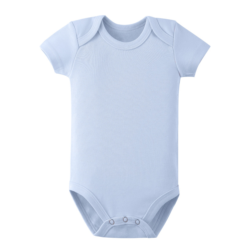 Factory direct baby Foreign Trade Cotton solid color short sleeve triangle ha clothes newborn jumpsuit men's and women's baby bag fart clothes