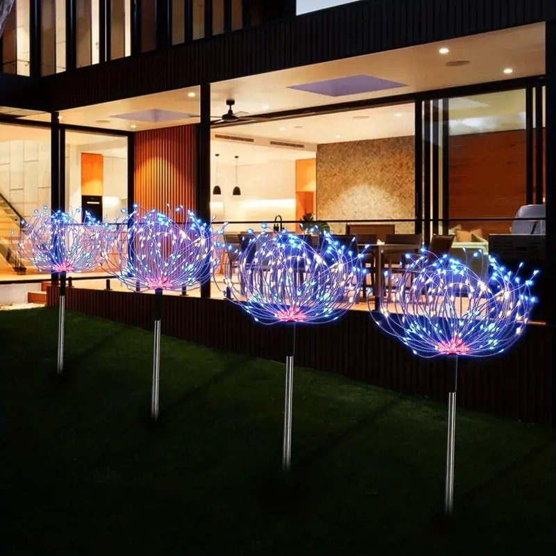 アマゾン一モップ六花灯リモコン付き防水屋外クリスマス装飾灯露店芝生タンポポ灯|undefined