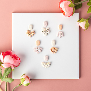 Niche Vintage Earrings Soft Pottery Mold Creative Flower Jewelry Pendant Clay Shape Cutting Mold Mini Hand Tool