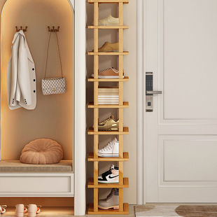 Shoe Rack Door Simple Multi-layer Bedroom Dormitory Bamboo Storage Economical Small Shoe Cabinet Storage Rack Storage Artifact