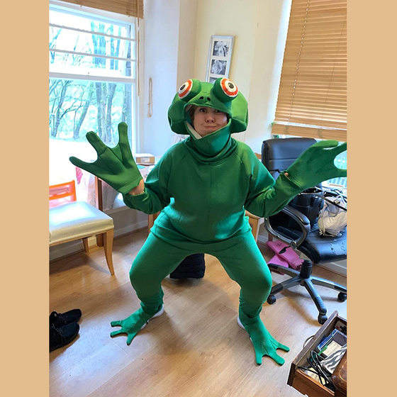 Halloween Cosplay Men Frog Prince Cosplay Novelty Siamese Adult Animal Party Set