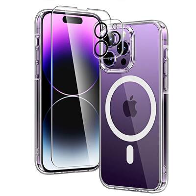 For iPhone16 magnetic suction phone case suit Apple 16 phone case HD tempered film lens film tape packaging