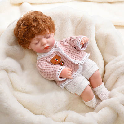 Rebirth doll 30cm vinyl simulation closed-eye doll Bath dress doll baby doll children's foreign trade Toys