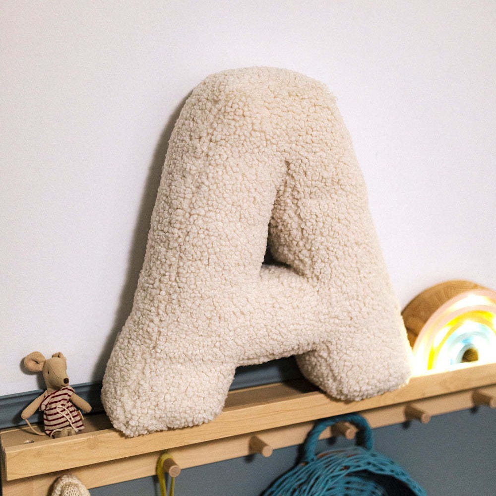 Ins New ABC 26 Lamb Fleece Letter Children's Toy Pillow Children's Sleep Comfort Pillow Background Pack
