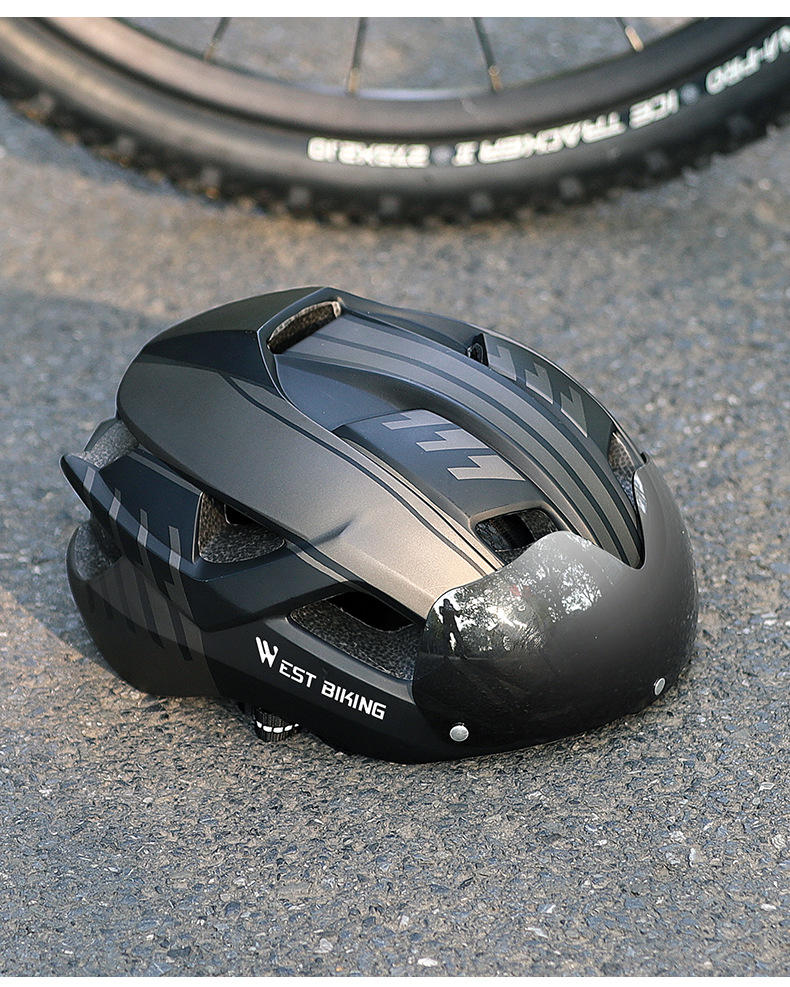 WEST BIKING jāšanas ķivere integrēta molding ķivere ar aizsargbrilles kalnu ceļu velosipēda ķiveres aprīkojumu_voghion.com