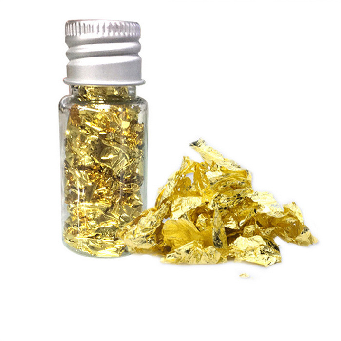 Bottled Gold Foil Paper New Multifunctional Decorative Gold Foil Paper Home Decoration Nail Art Broken Gold Foil