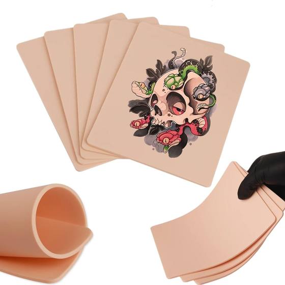 1/3MM A4 Size Tattoo Exercise Skin Double Sided Silicone Permanent Makeup Exercise Skin Tattoo Supplies