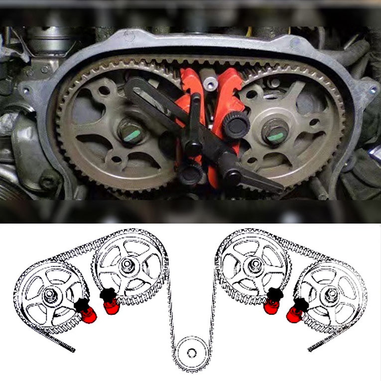 ユニバーサルカムシャフト固定ツール自動車修理タイミングベルト交換ロック装置車のエンジン用の耐久性のあるハードウェアツール|undefined