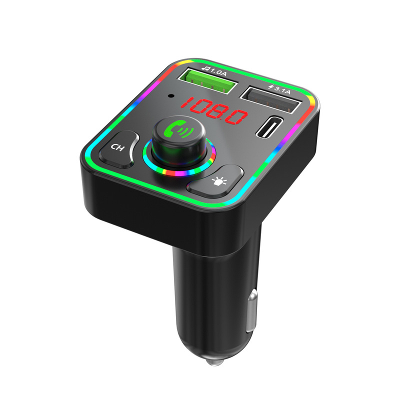 F3車載mp3 bluetoothプレーヤーusbメモリ音楽pd充電器急速充電ハンズフリー通話受信機fm送信機|undefined