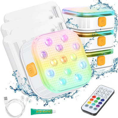 2023 new cross-border explosions IP68 snap-in swimming pool lights diving lights bathtub LED lights private models