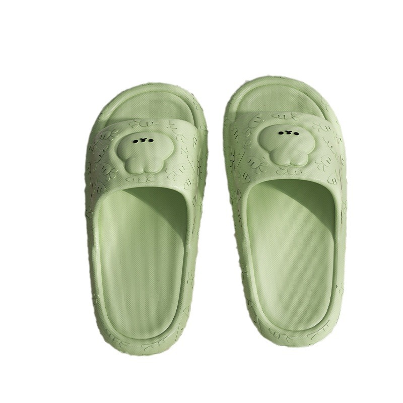 Cartoon slippers for women Summer new couple soft bottom non-slip home bathroom Bath men's slippers