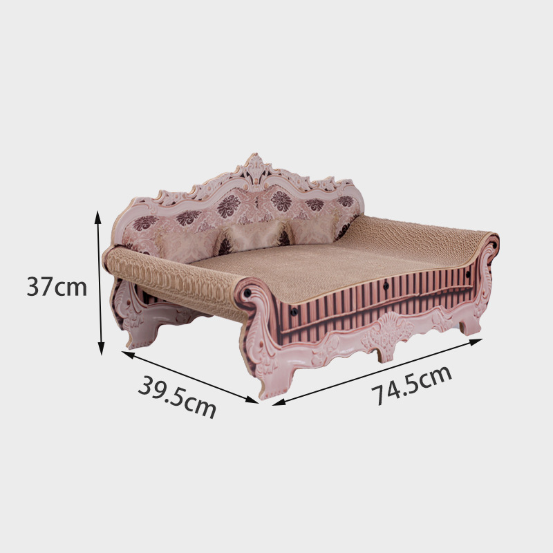 Cat scratch board recliner chaise longue corrugated paper durable non-crumb sofa nest wear-resistant vertical claw grinder cat toy