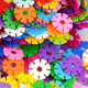 Round Hole] Thickened Large 4.3cm Snowflake Piece Building Blocks Children Boys and Girls Insert Benefiting Intelligence Toys