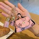 Tassel coin purse-printed coin purse pink