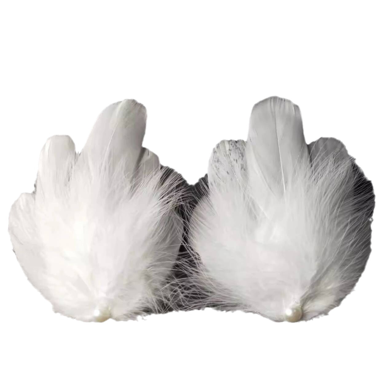 White Swan Feather Headwear Ballet Princess Hairpin Bride Wedding Clip Hair Accessories Wedding Accessories Bridesmaid Side Clip_voghion.com