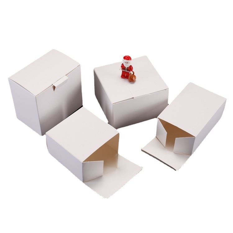 Spot White Box Packaging Box Paper Box Small Batch White Paper Box Small White Box White Cardboard Charger Cup Thickened Color Box