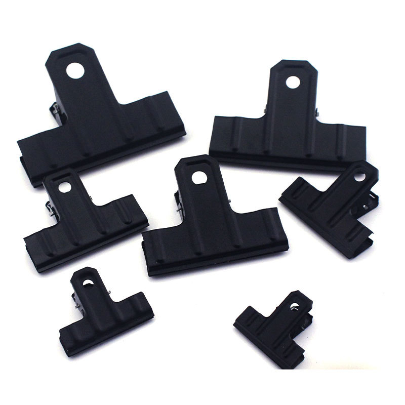 Black iron clip manufacturers wholesale metal clip 43mm53mm67mm77mm89mm110mm120mm long tail clip