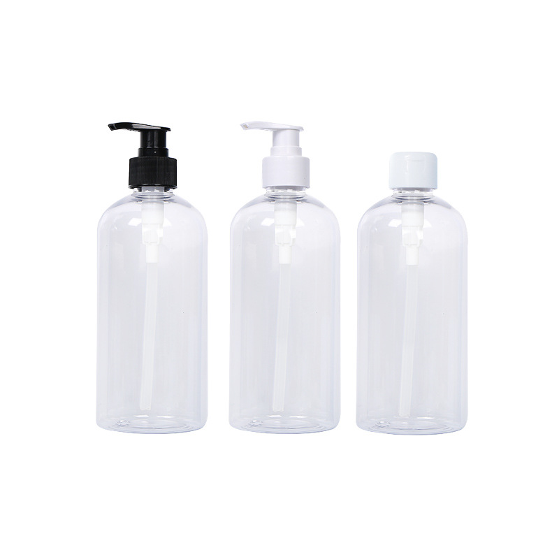 Factory spot 500ml round shoulder Lotion Skin Care bottle pet hand sanitizer bottle shampoo bottle bottled lotion bottle