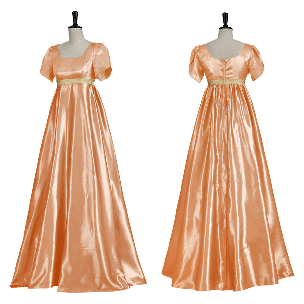 2201 (Short Satin) Bridgeton Orange Skirt