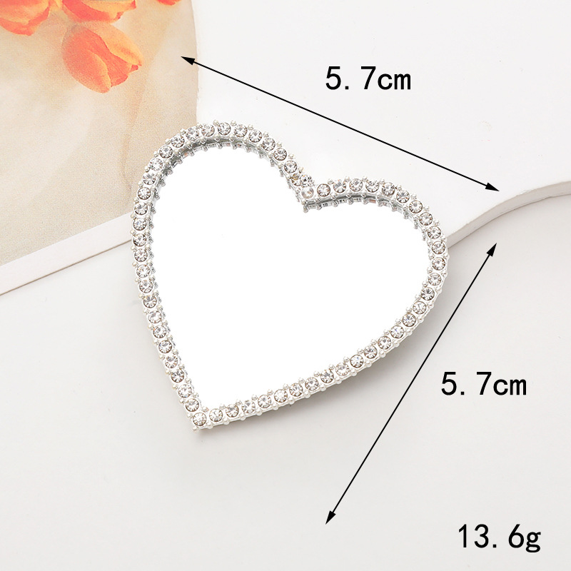 New love mirror diy phone case jewelry accessories Diamond Oval makeup mirror phone case beauty mirror material
