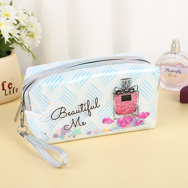 New printed cosmetic bag large capacity portable travel storage bag octagonal handbag wash bag