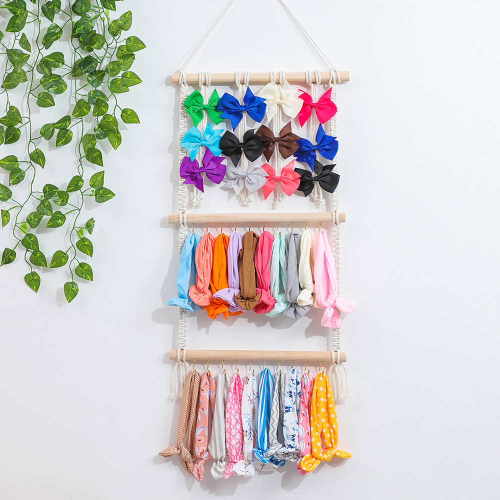 Bohemian Cotton Rope Hand-woven Hair Band Hair Accessories Hair Clip Storage Rack Home Wall Tapestries Tapestries