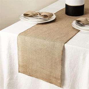 Wedding Party Burlap Table Runner Natural Jute Tablecloth Country Vintage Wedding Banquet Decoration