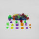 Direct selling transparent building blocks 10cm three-dimensional geometric shape combination early education educational toys cognitive intelligence development