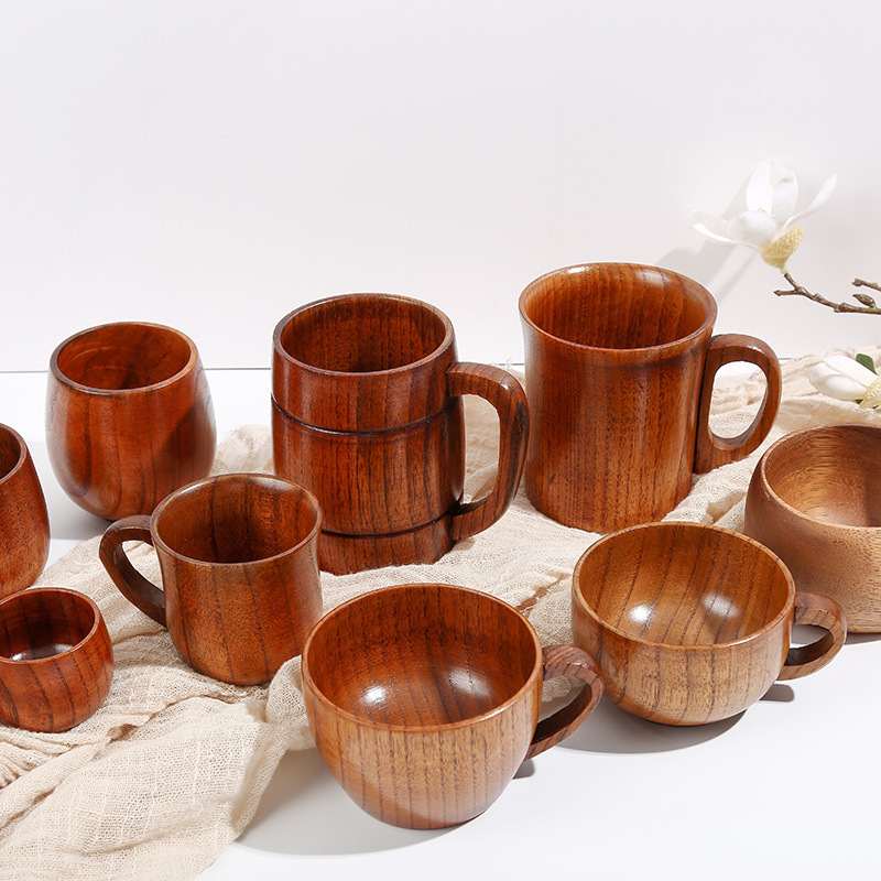 実木質茶カップクロスボーダー和風大腹カップレストラン|undefined