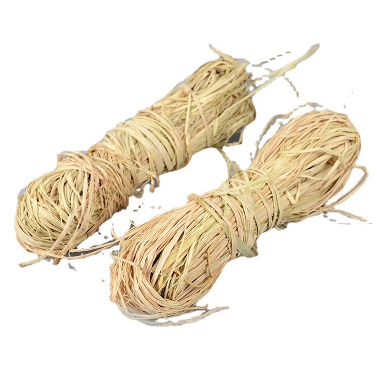Factory direct original ecological natural growth raffia creative diy coaster hand rope woven raffia paper rope