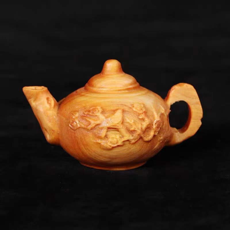Yabai handlebar carving wooden carving crafts Rosewood animal natural ornaments arts and crafts
