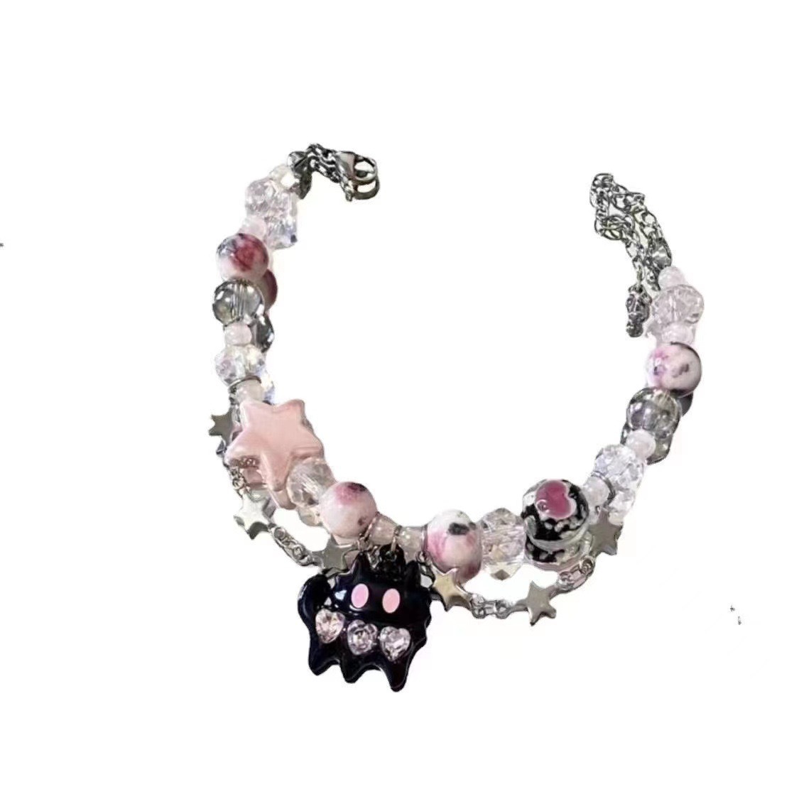 Korean Style ins Black Cat Pendant Bracelet, Cold Elegant, Small Fresh Bracelet, Niche Design, Cute and Sweet Bracelet