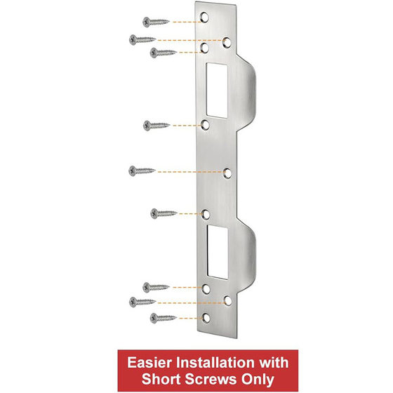 Heavy Duty Metal Latch Plate Reinforcement Double Hole Reinforcement Buckle Plate Security Latch Plate for External Internal Sector