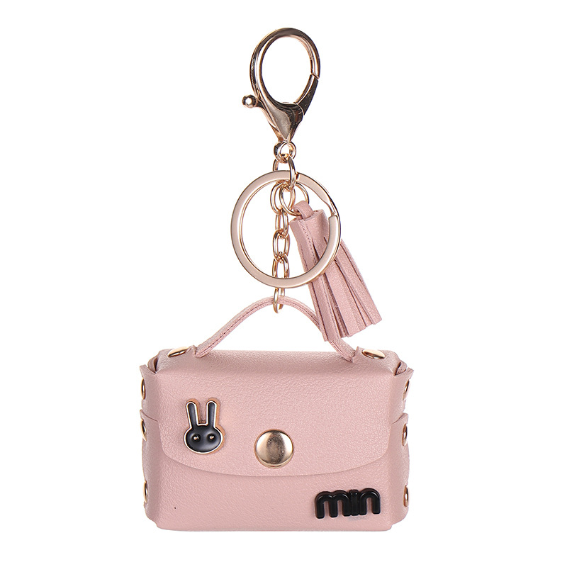 Internet Celebrity Imitation Leather Headphone Storage Bag Three Generation Bluetooth Headphone Set Apple Wireless Bluetooth Headset Keychain Bag