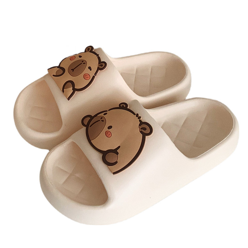 Internet celebrity cute creative fun khaki Barra dolphin eva one-word sandals summer casual home soft bottom slippers