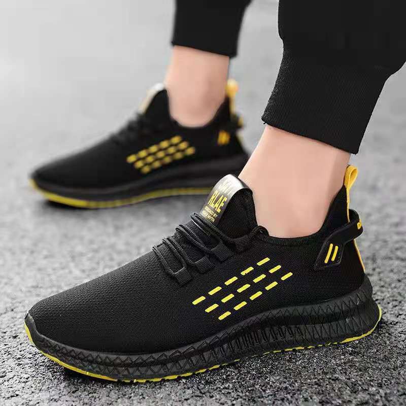 2021 spring and summer new fly woven men's shoes Korean trend casual breathable mesh sneakers men's a generation of hair