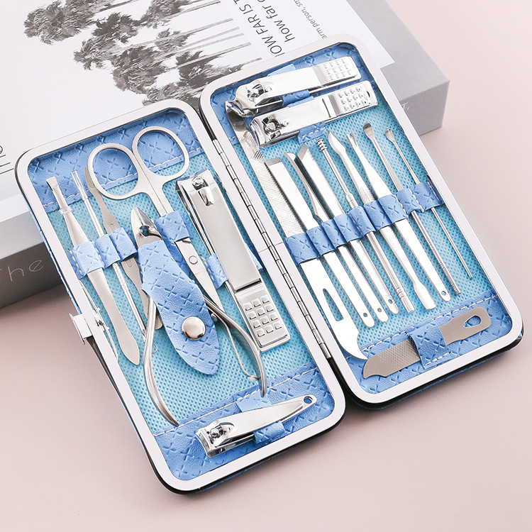 Nail Clippers set 19-piece Beauty nail pedicure knife scissors care kit manicure set nail clippers nail clippers