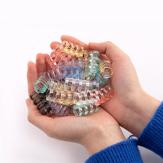 4 Hole Binder Buckle Ring Clip Book Clip Transparent Book Ring Binding Book Artifact diy Homemade Coil Ring Binding Clip Strip