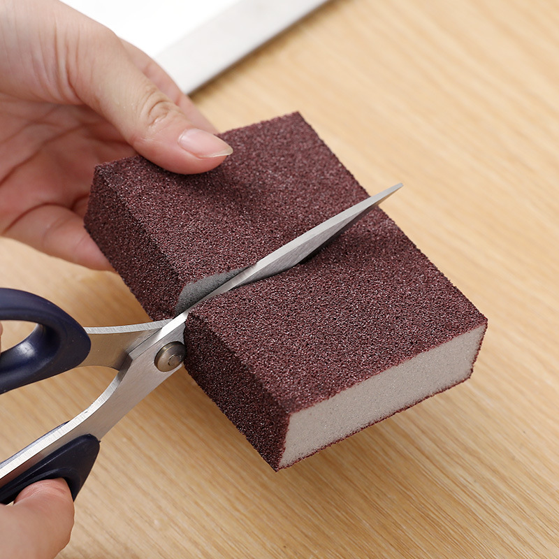 Carborundum sponge kitchen cleaning cleaning household daily decontamination washing pot bottom rust removing sponge block dishwashing sponge
