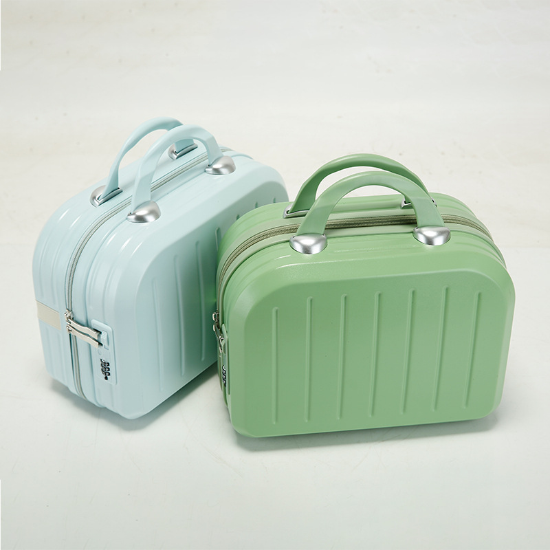 [Strict selection] 14-inch makeup luggage storage box suitcase suitcase with password lock wedding gift