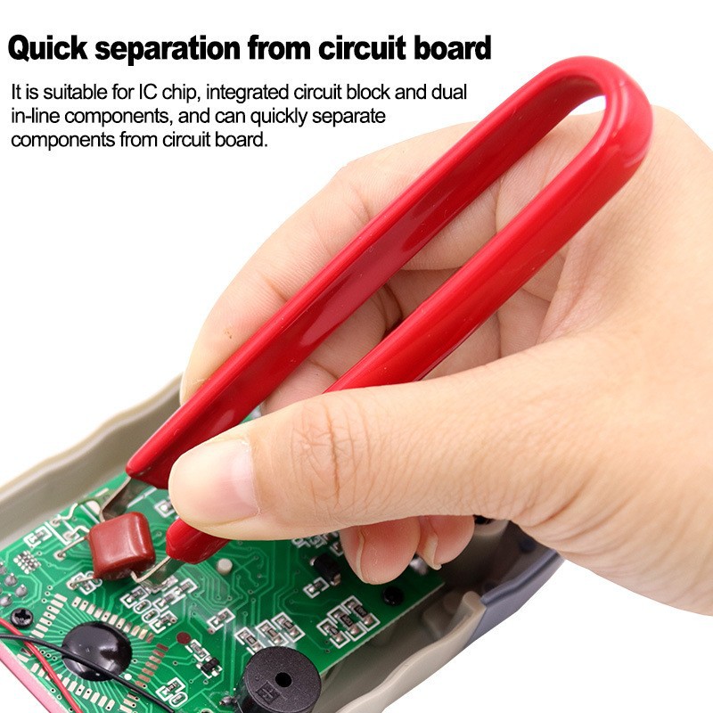In-line embedded Simple U-shaped IC Plucker IC clip soldering driver chip component clip plucking tweezers