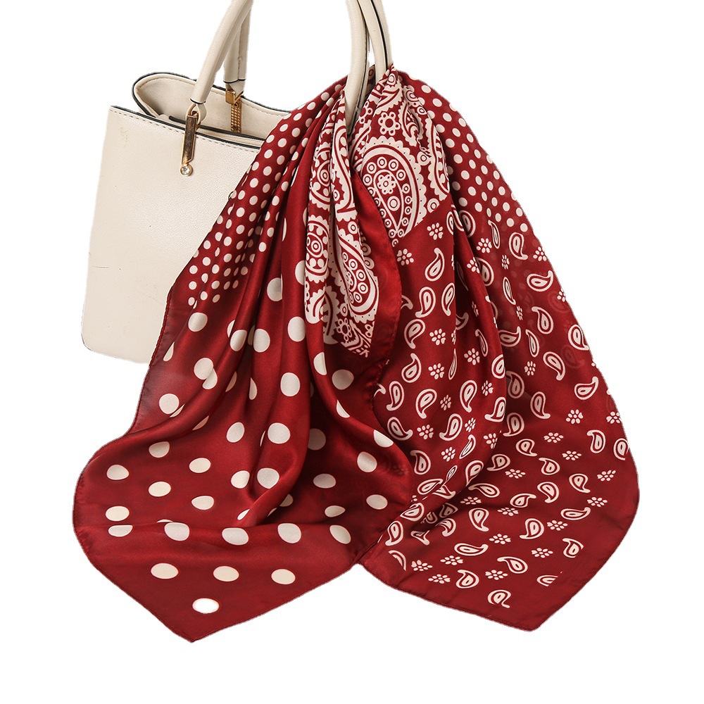 New style cashew nut printed fashion commuter small silk scarf spring and autumn Joker Korean headscarf professional women's scarf wholesale