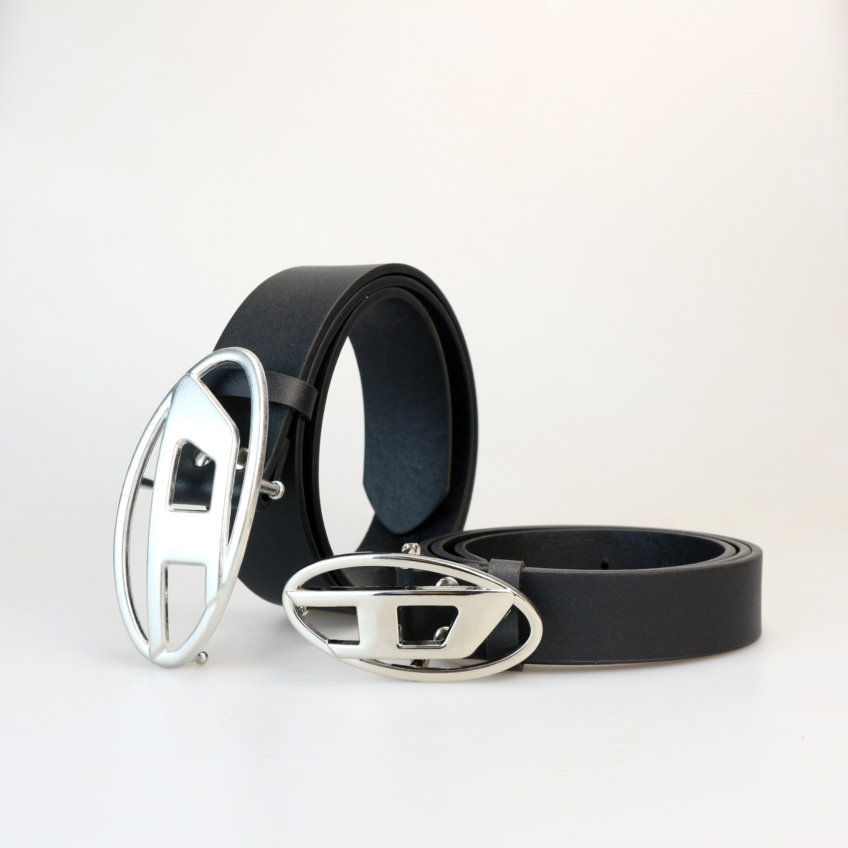 Ins Korean Style New Arrival Big D Letter Snap Buckle Belt Men's and Women's All-match Decorative Hanging Buckle Belt Fashion Jeans Belt